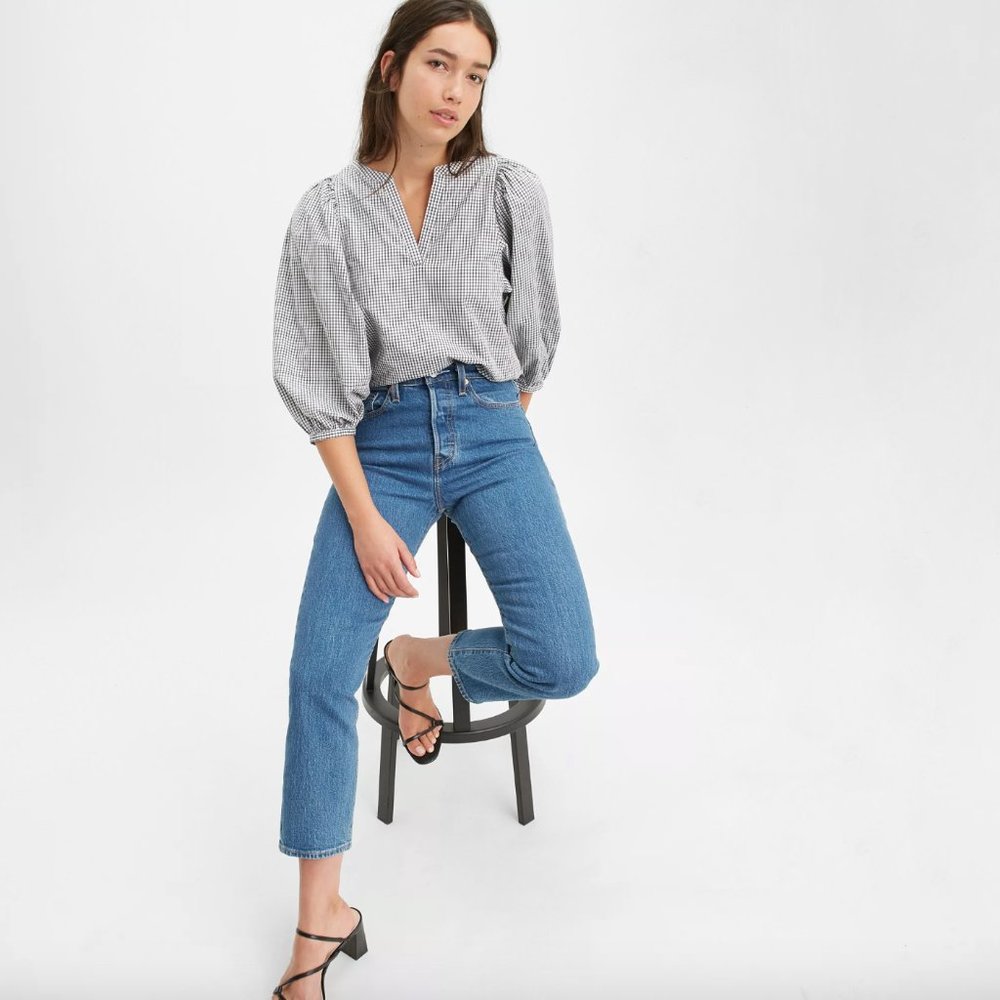 Levi's Women's Straight Leg Jeans in Classic Blue Denim